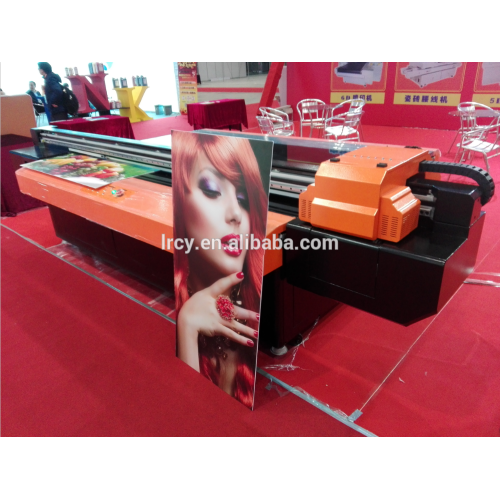 CE approved CMYK LC LM White full color uv flatbed printer machine for glass , glass printing machine